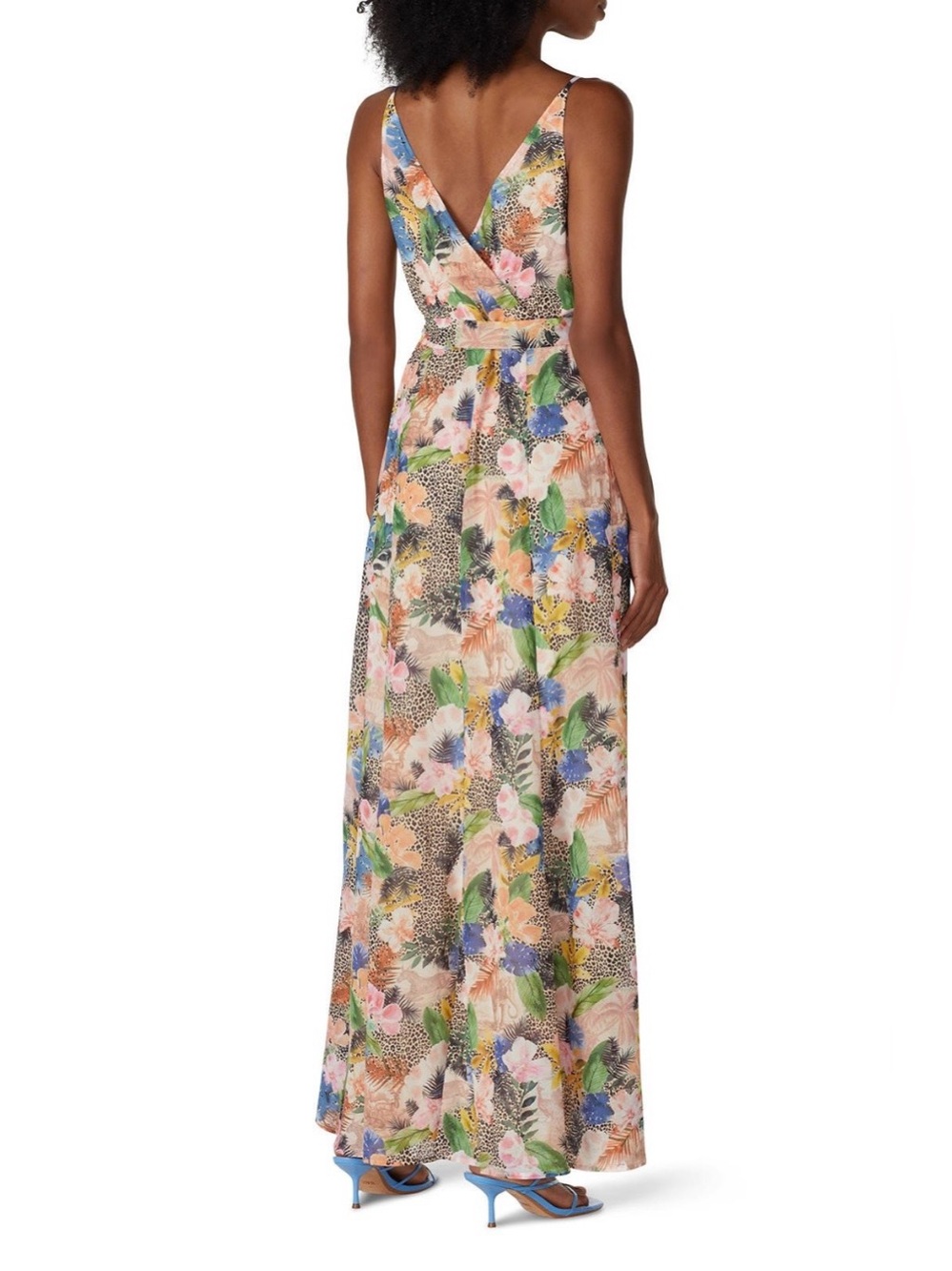 Hutch~Floral Wrap High-Low Leah Wrap Dress in Pink, Blue, Green~Size Small~$335~ - Picture 2 of 8